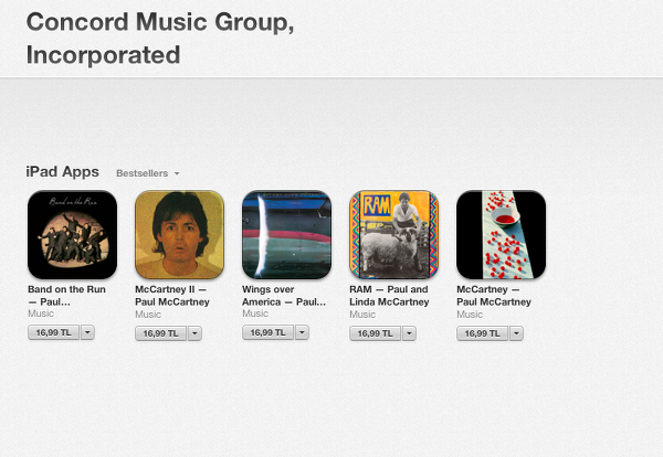 Paul McCartney albümlerini iPad üzerinden satacak