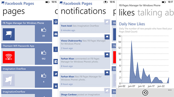 FB Pages Manager uygulaması güncellendi