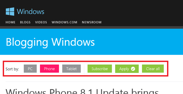 Microsoft Windows bloglarını biraraya topluyor