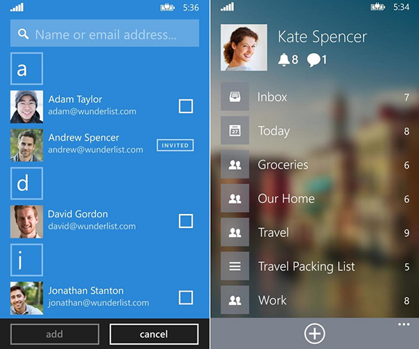 Wunderlist Beta, Windows Phone 8.1 cihazlar için kullanıma sunuldu