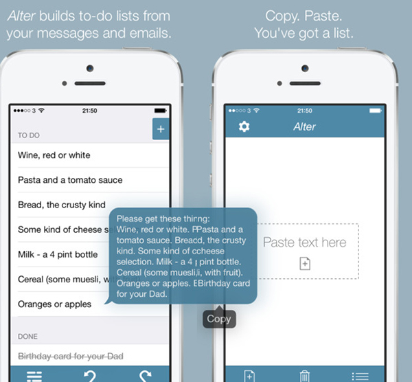 iOS tarafina yapılacak listeleri için faydalı yeni uygulama: Alter