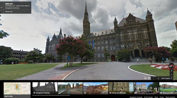 Street View artık üniversitelerde