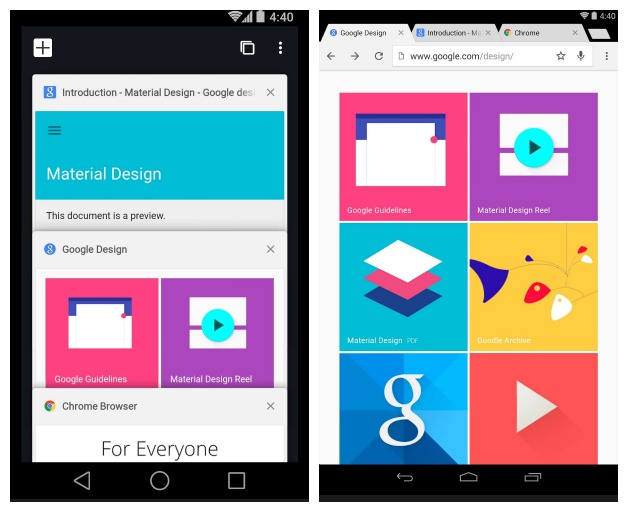 Android için Chrome tarayıcısı da Material tasarıma kavuştu