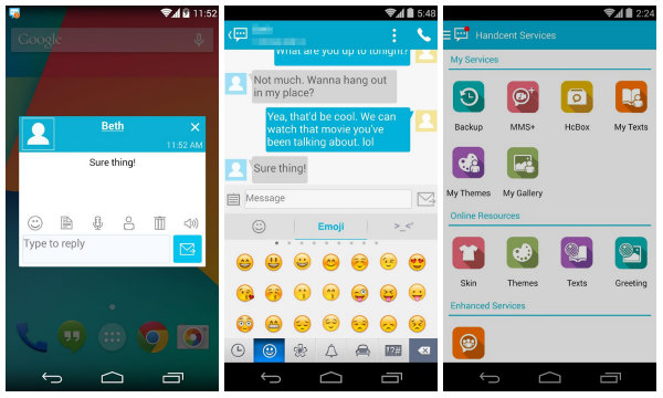 Handcent SMS de yeni Android tasarımına uydu