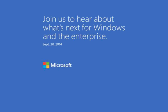 Windows 9 etkinliği 30 Eylül’de düzenlenecek