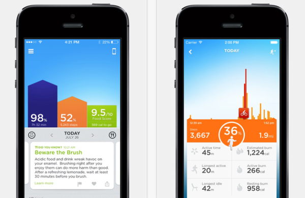 Jawbone UP iOS uygulaması artık bilekliğe ihtiyaç duymayacak
