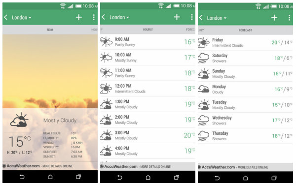 HTC'nin hava durumu uygulaması Google Play'de indirmeye sunuldu