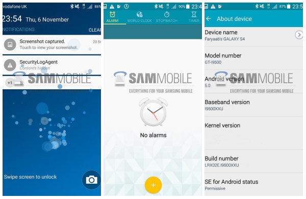 Galaxy S4 üzerinde çalışan erken bir Android 5.0 güncellemesi internete sızdırıldı