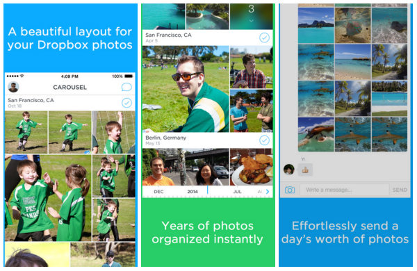 Dropbox Carousel web ve iPad için kullanıma sunuldu