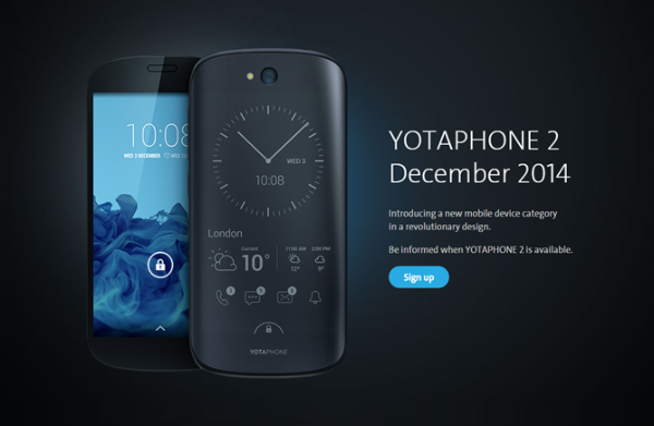E-mürekkep ekranlı Yotaphone 2 resmiyet kazandı