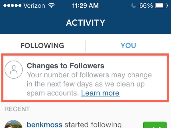 Instagram spam ve sahte hesapları siliyor