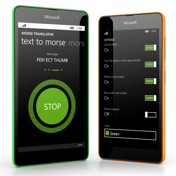 Windows Phone için Perfect Flashlight hem fener hem de sanal telgraf olabiliyor
