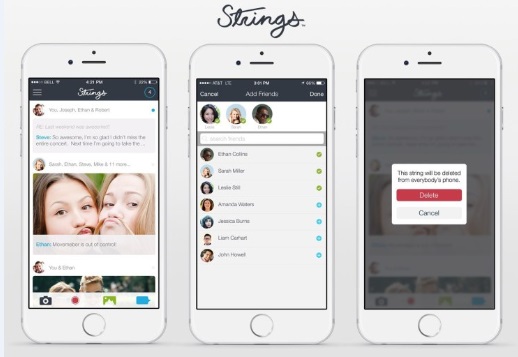 Mesajlaşma uygulaması Strings, gönderilmiş bir iletiyi silme imkanı veriyor