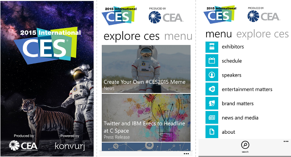 Resmi CES uygulaması Windows Phone için yayımlandı