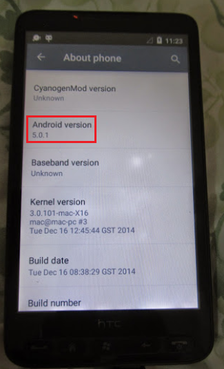 HTC HD2 modeli Android 5.0 sürümünü çalıştırabiliyor