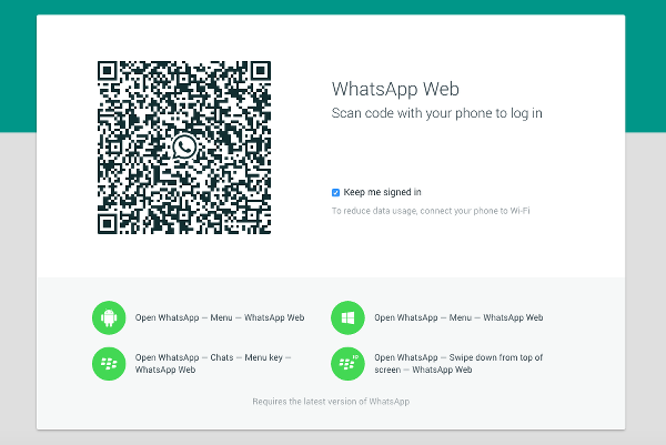 WhatsApp web ortamına geçiş yapıyor