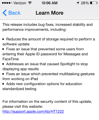 iOS 8.1.3 yayımlandı