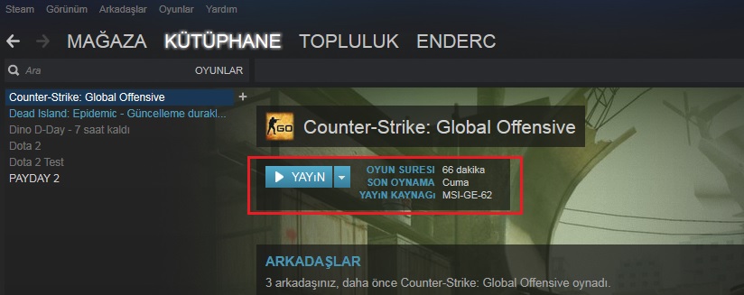 Steam 'ev içi yayın' servisini sizler için deniyoruz!