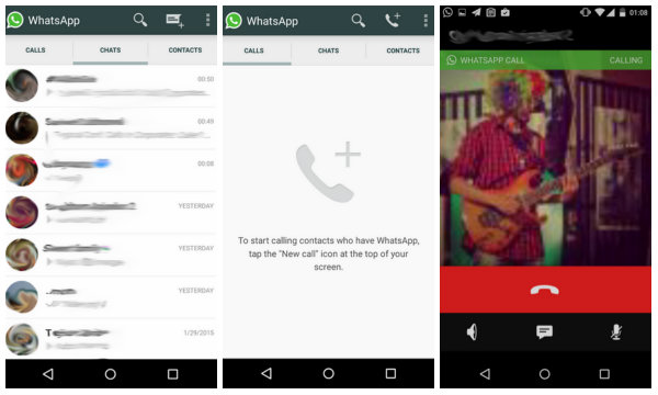 WhatsApp sesli görüşme özelliğini başlatmak üzere