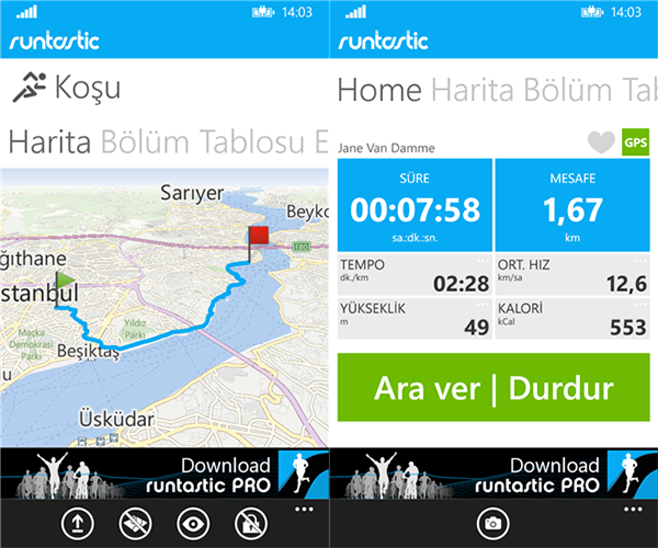 Egzersiz uygulaması Runtastic, Windows Phone tarafından büyük yenilikler kazandı