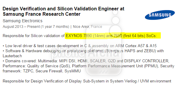 Samsung'un yeni Exynos yongasetleri LinkedIn profillerinde ortaya çıktı