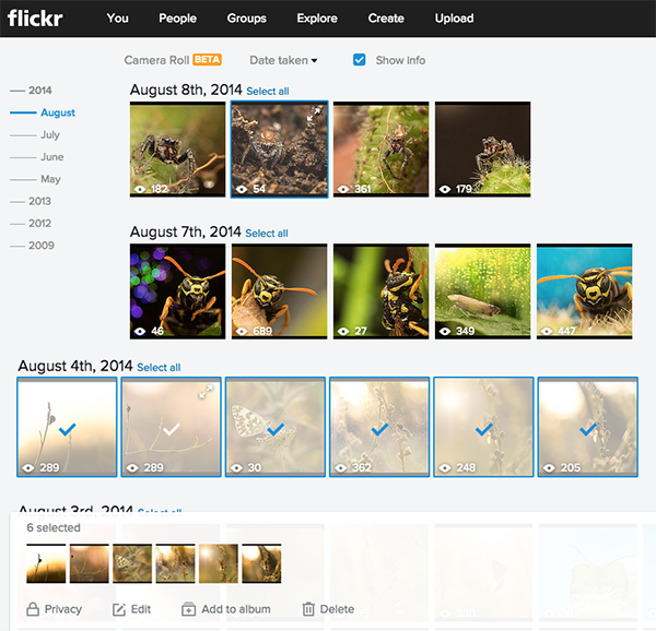 Flickr, tarihe dayalı sıralandırma sunan 'Camera Roll' özelliğini hizmete sundu