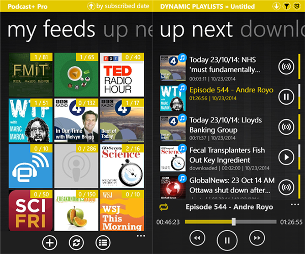 WP7.5/8/8.1 uyumlu podcast uygulaması Podcast+ Pro güncellendi