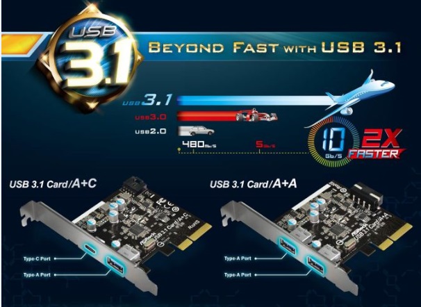 ASRock USB 3.1 kart ve anakartlarını duyurdu