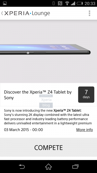 Sony Xperia Z4 Tablet modeli yanlışlıkla ortaya çıktı