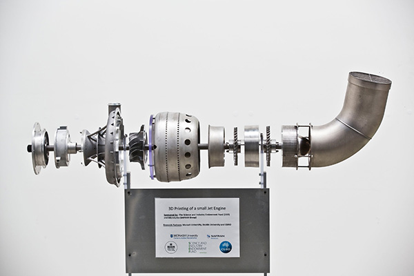 Monash Üniversitesi araştırmacıları dünyanın üç boyutlu yazıcıyla hazırlanmış ilk jet motorunu üretti