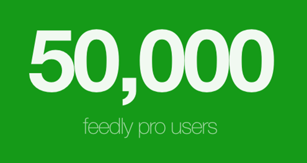 Feedly, 50 bin pro kullanıcıya ulaştı