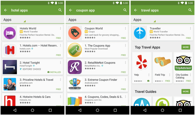 Google Play reklam veren uygulamaları arama listesinin başına taşıyacak