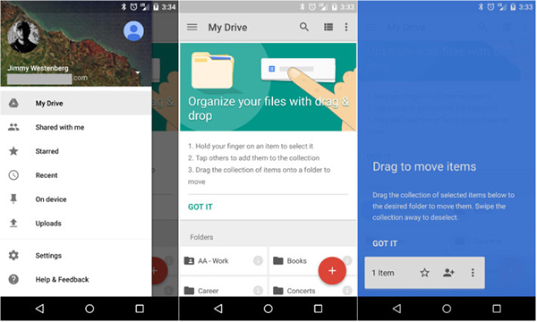 Android için Google Drive güncellendi