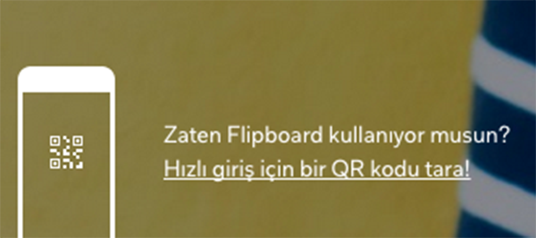 Flipboard'un web sürümüne artık QR kod üzerinden giriş yapılabiliyor
