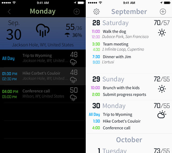 iOS özel tavim uygulaması Horizon Calendar artık ücretsiz