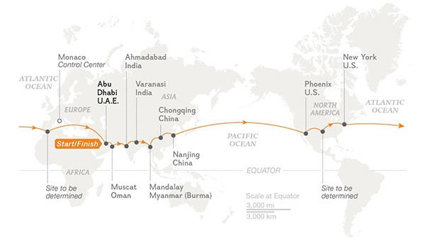Dünya turuna başlayan Solar Impulse 2'den ilk rekor geldi