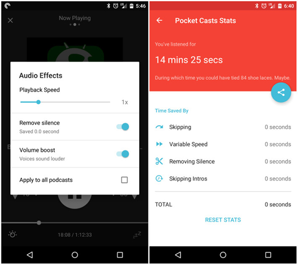 Android uyumlu podcast uygulaması Pocket Casts, tasarımsal olarak yenilendi