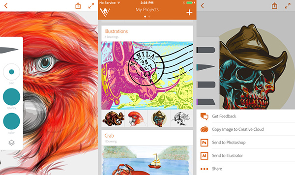 Adobe Illustrator Draw artık iPhone'da da çalışıyor