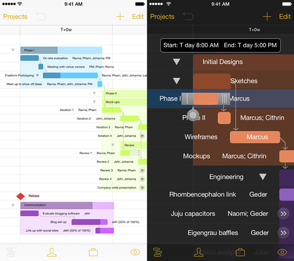 iOS uyumlu OmniPlan 2 uygulaması evrensel yapıldı