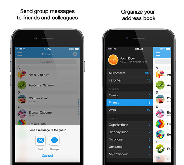 iOS uyumlu Contacts Pro, yeni özelliklerle güncelledi