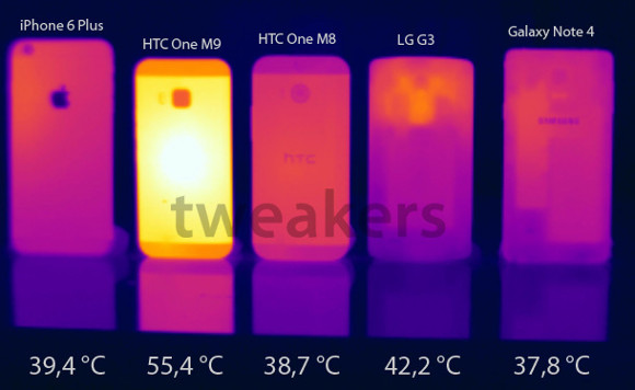 Htc One M9'un işlemci sıcaklığı benchmark testlerinde 55 dereceyi geçiyor