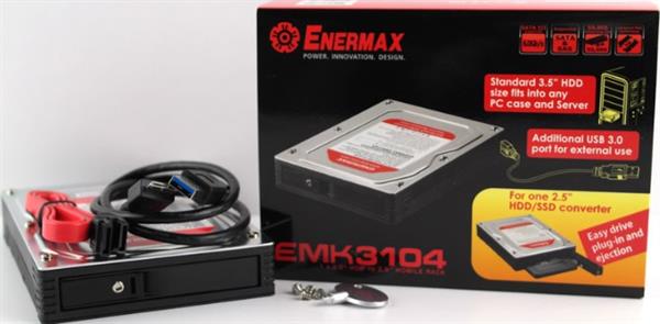 2.5 inç sabit disklerinizi 3.5 inçe dönüştüren Enermax EMK3104'e göz atıyoruz