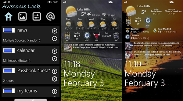 WP8 uyumlu kilit ekranı uygulaması  Awesome Lock, kısa süre için bir kez daha ücretsiz yapıldı