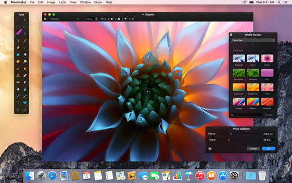 Mac uyumlu gelişmiş tasarım / fotoğraf düzenleme uygulaması Pixelmator indirimde