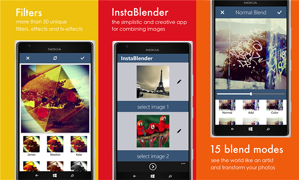 Fotoğraf harmanlama uygulaması InstaBlender'ın Windows Phone sürümü bugün için ücretsiz yapıldı