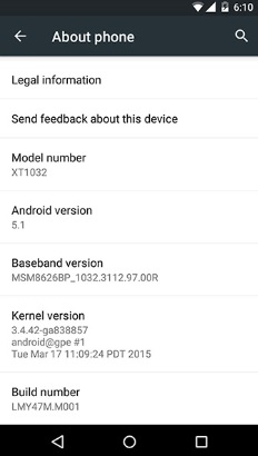 Moto G Google Play Edition modeli Android 5.1 güncellemesine kavuştu