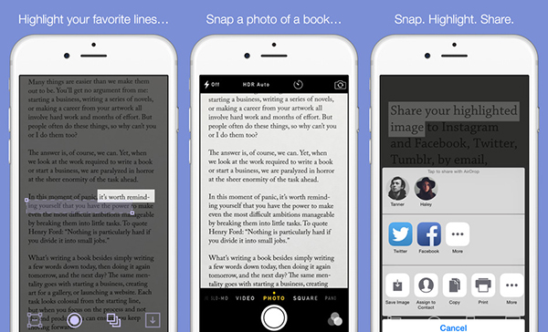 Metin odaklı yeni iOS uygulaması: Snaplight