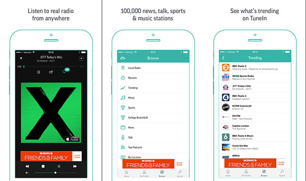 TuneIn Radio iOS tarafında güncellendi