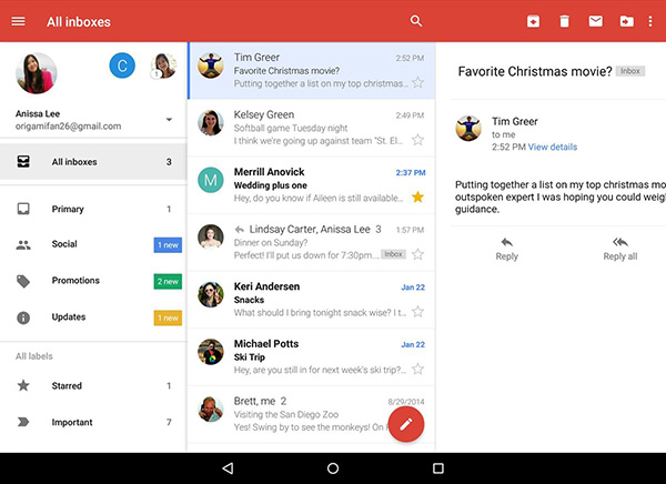 Gmail, Android tarafında güncellendi