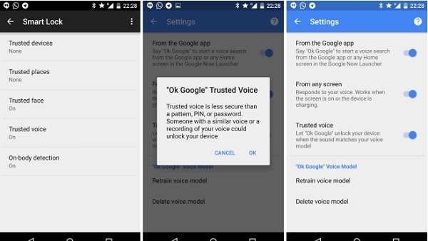 android cihazlara sesli komut ile kilit